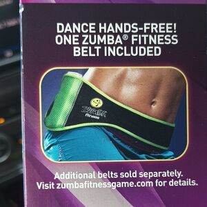 Zumba Fitness 2 WII game and Fitness Belt - Black and Green